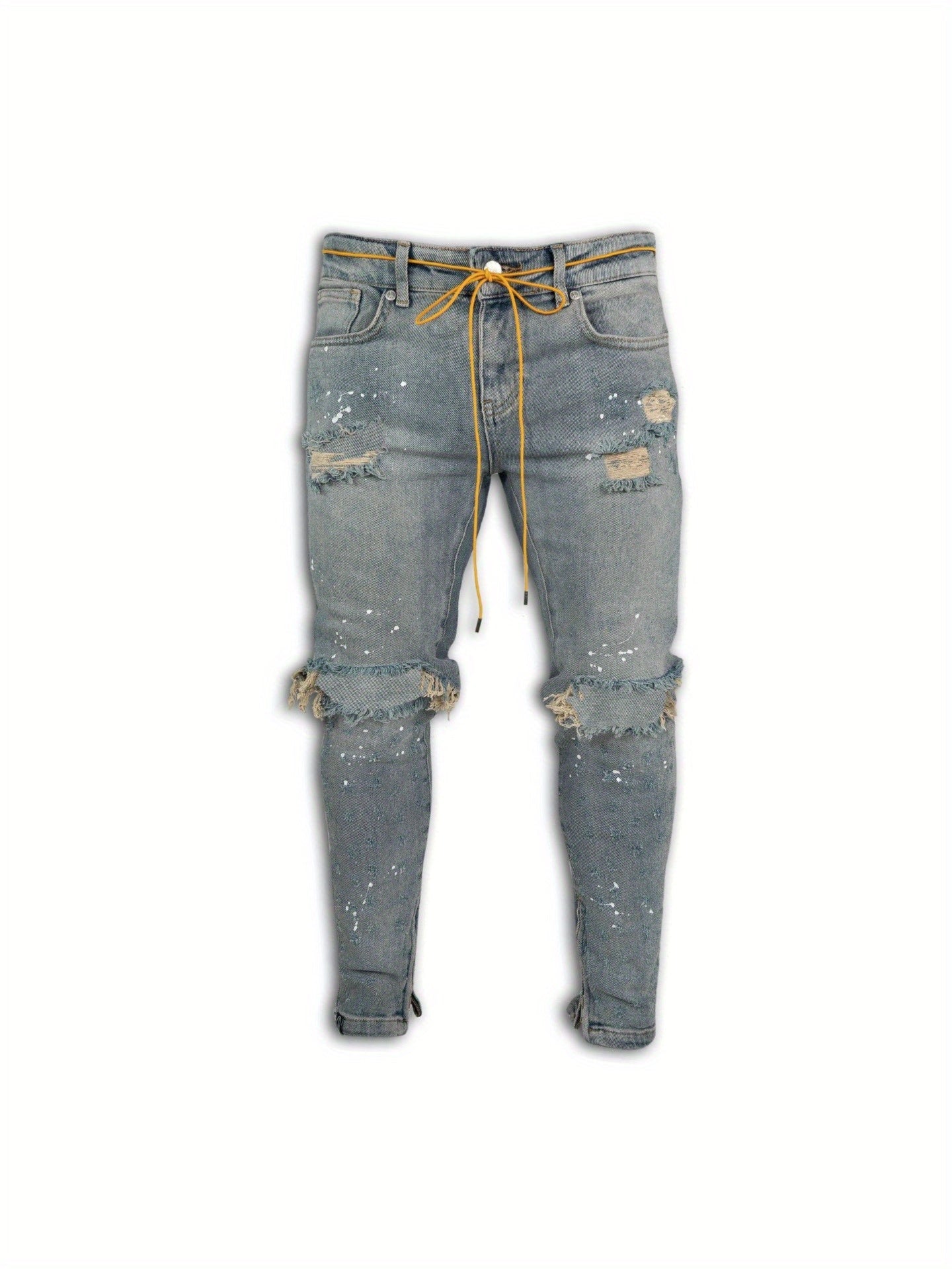 Men's Skinny Jeans - Classic Wash Distressed Modern
