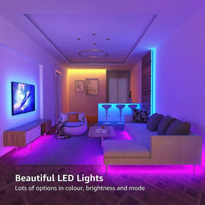 RGB LED Light Strip 5050 SMD USB Powered - Multi-Color Cuttable LED Strip with 3-Button Controller, Easy Install for Home Decor Living Room Bedroom TV Background Christmas Party Stage, 3M / 4M / 15M