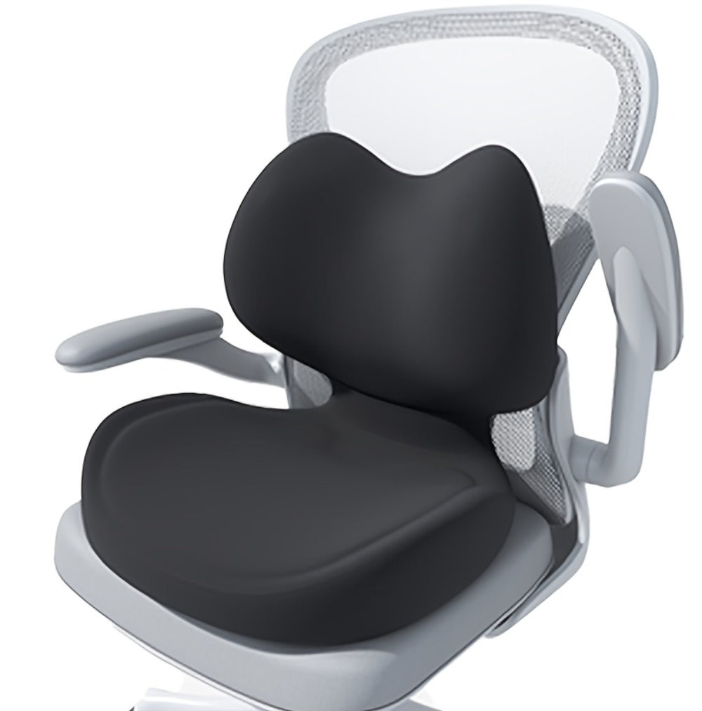 Ergonomic Seat Cushion for Tailbone & Lumbar Pain Relief - Memory Foam L-Shaped Car & Office Chair Cushion for Truck Drivers & Long Sitting