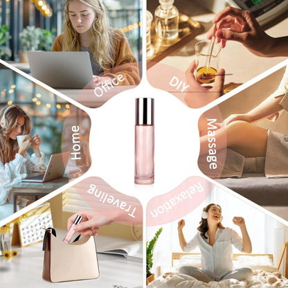 Essential Oil Roller Bottles 14 Pack 10ml – Refillable Glass Roll-On Perfume Containers with Stainless Steel Roller Balls, Opener & Funnel, Leak-Proof Travel Bottles for DIY Oils, Aromatherapy & Fragrance