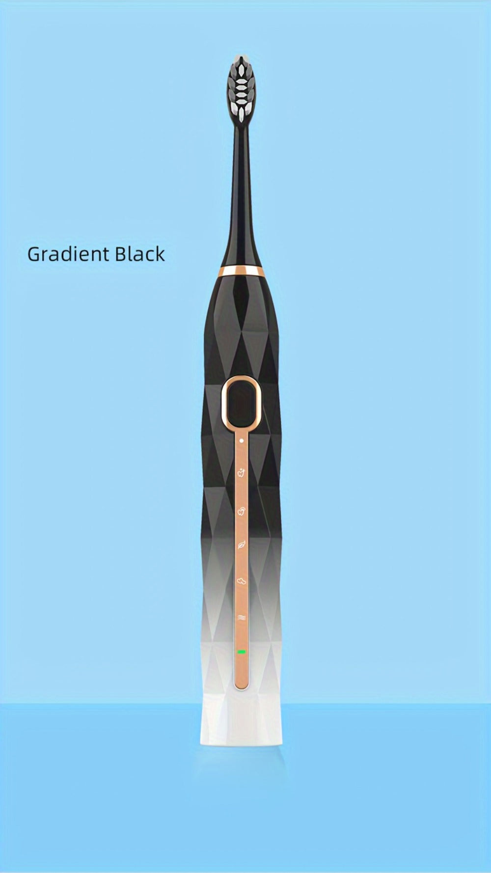 IPX8 Sonic Electric Toothbrush with 8 Replacement Brush Heads — Metal Shaft, USB Rechargeable 500mAh, Travel Case & Holder, Deep Plaque Removal for Adults Men & Women, 5 Colors