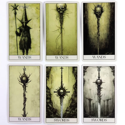 Horror Tarot Cards Deck – Mystical Dark Tarot Card Set for Divination, Power Exploration & Intuition Reading | Gothic Board Game Accessory Halloween Christmas Birthday Gift for Adults & Teens