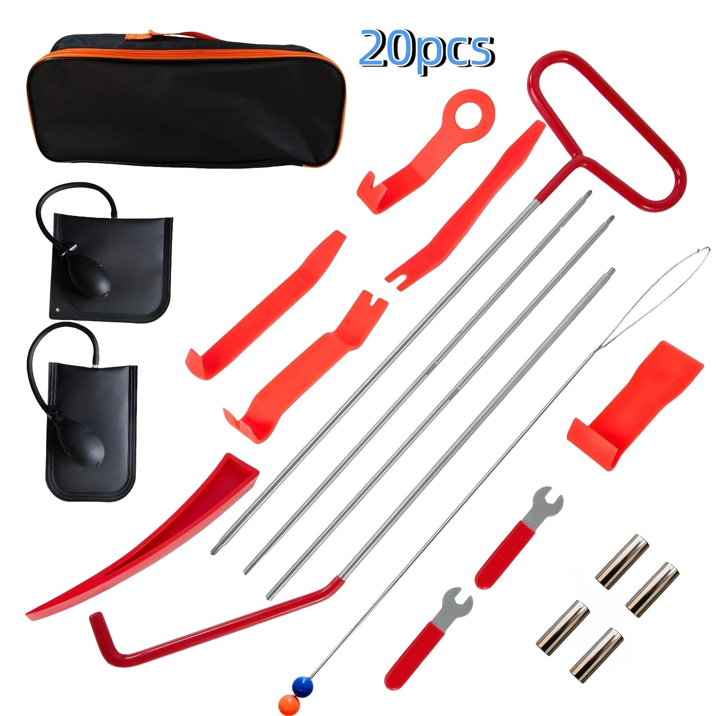 Air Wedge Pump Emergency Car Open Unlock Tool Auto Window Door Open Fixing Gripper Tools Long Grabber Hooking Key Lost Hand Tools, Without Battery