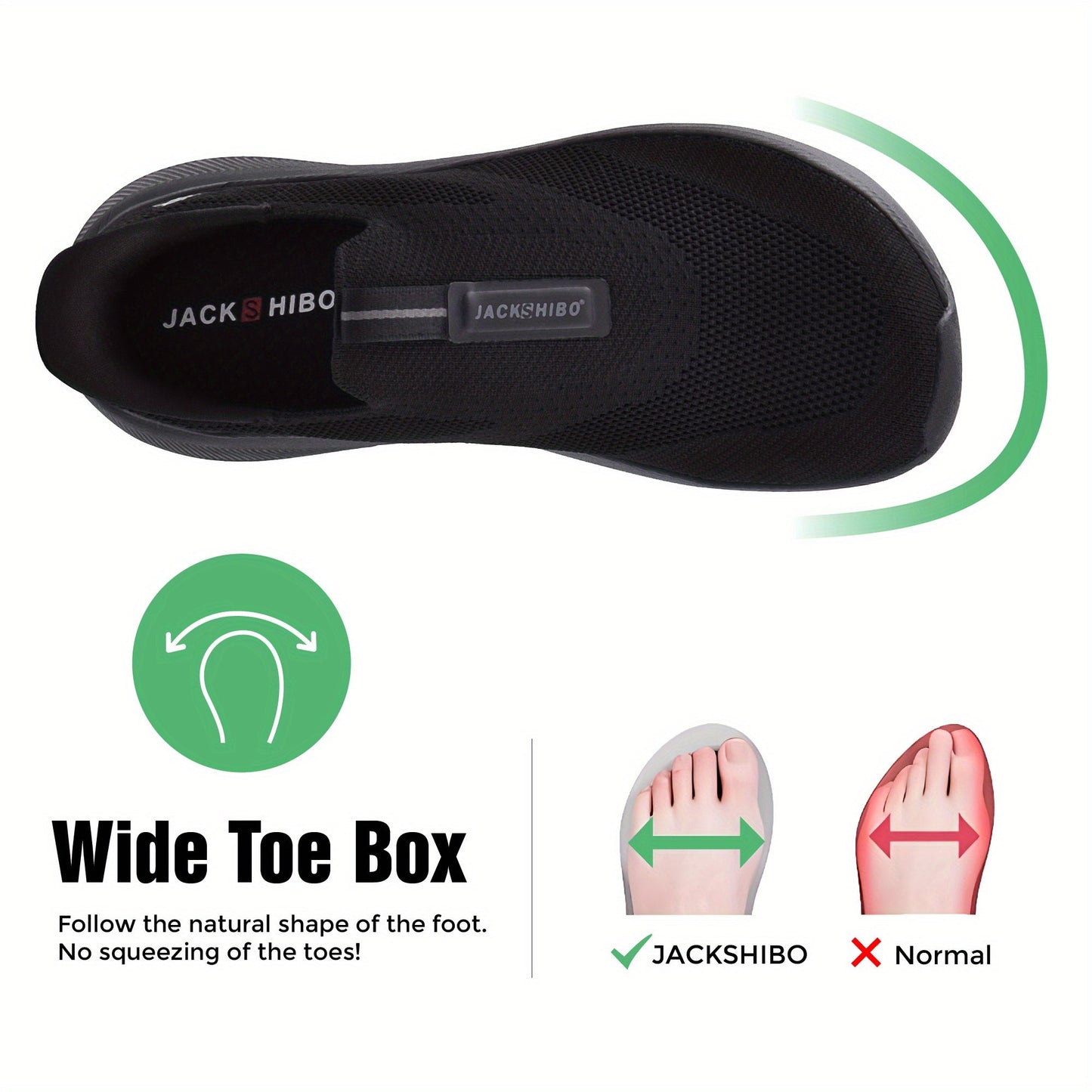Men's Walking Shoes - Cushioned Support & Wide Toe Comfort