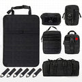 [Universal] Car Seat Back Organizer, Upgrade Vehicle Panel Organizer with 5 Detachable MOLLE Pouches for Vehicles Such As Jeep, Truck, SUV, Etc Multipurpose Car Organizer Hanging Travel Accessories Organizer Comes with 6pcs Keychains