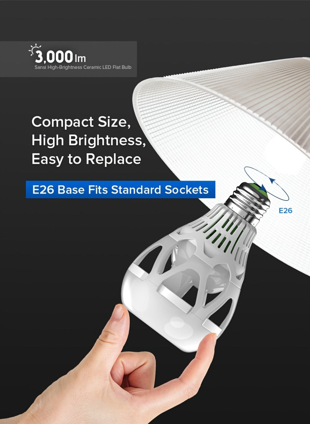 A21 LED Light Bulb 22W 3000 Lumens 200W Equivalent High Brightness Non-Dimmable – E26 Base 3000K Warm White & 5000K Daylight for Home Office Garage Workshop Indoor Lighting, 4-Pack