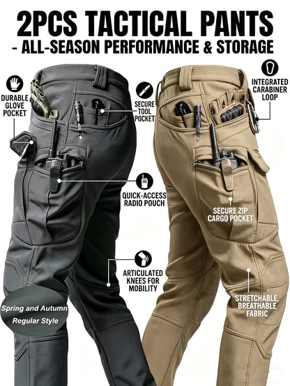 Men's Cargo Pants - Elastic Waist With Pockets Modern Style 693157