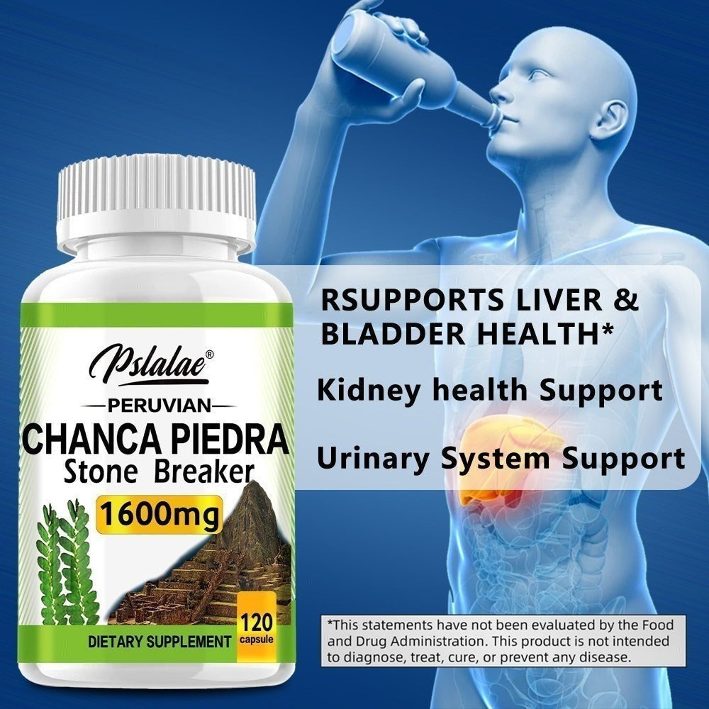 Chanca Piedra Capsules for Liver & Kidney Health – 120 Capsules Natural Urinary Tract Support Supplement, Stone Breaker Herb for Detox & Cleanse, Daily Wellness Formula