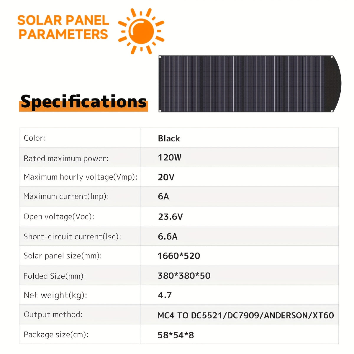 LVYUAN 400W/200W/120W Solar Battery Folding Panel with Adjustable Bracket Solar Panel for RV, Cruise Ship Yacht, Travel, Outdoor Adventure, Power Station, Camping, Solar Generator