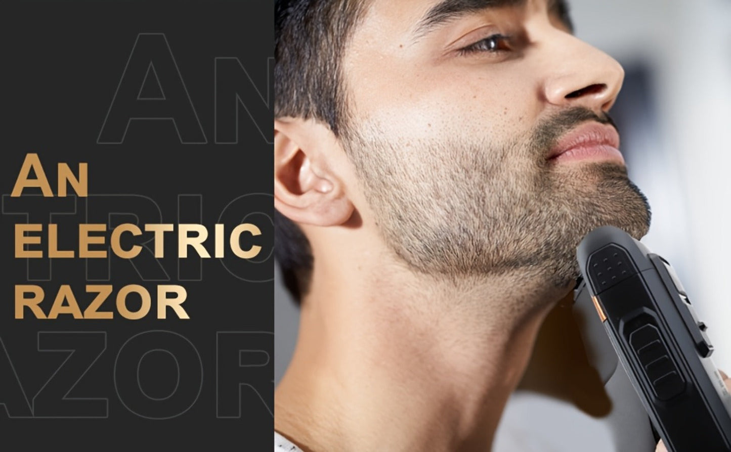 Electric Hair Clipper Set for Men - LQT USB Rechargeable 2000mAh with Engraving Scissors Metal Digital Display Cordless Barber Kit 2 3 4 Piece Home Salon Bronze Gift