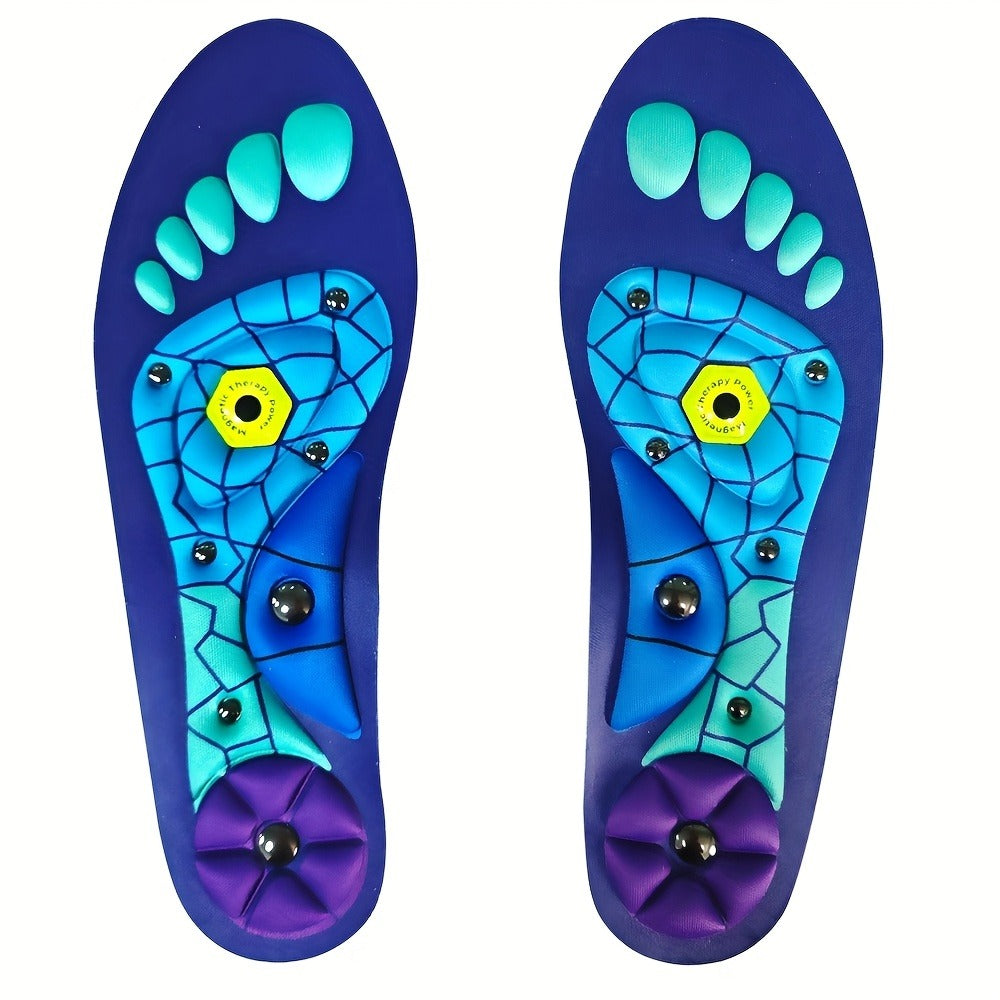 Massage Insoles Acupoint Pressure Foot Massage – Breathable Sweat-Absorbing Flat Foot Insoles for Men & Women, Meridian Stimulation Comfort Insole