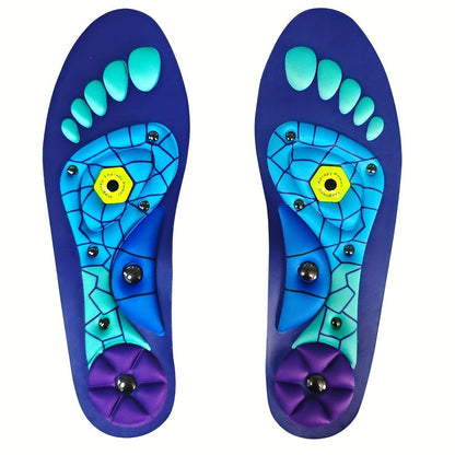 Massage Insoles Acupoint Pressure Foot Massage – Breathable Sweat-Absorbing Flat Foot Insoles for Men & Women, Meridian Stimulation Comfort Insole