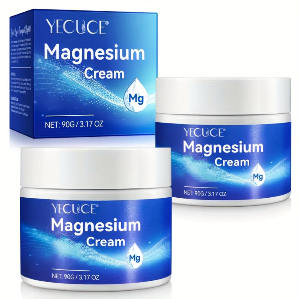 Magnesium Sleeping Cream 2-Pack 180g Each — Pure Magnesium Chloride Overnight Body Moisturizer, Alcohol-Free Dry Skin Relief Cream for Women & Men, All Skin Types