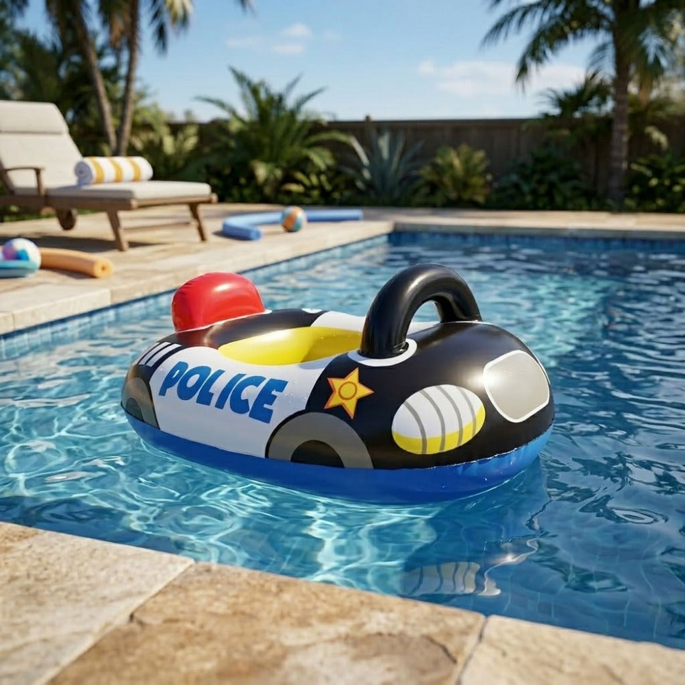 Car Inflatable Pool Float for Kids – Fun Novelty Swim Ring Floatie Tube for Swimming Pool, Lake, Beach & Summer Pool Party, Cool Car Design Water Toy, 1 Pack