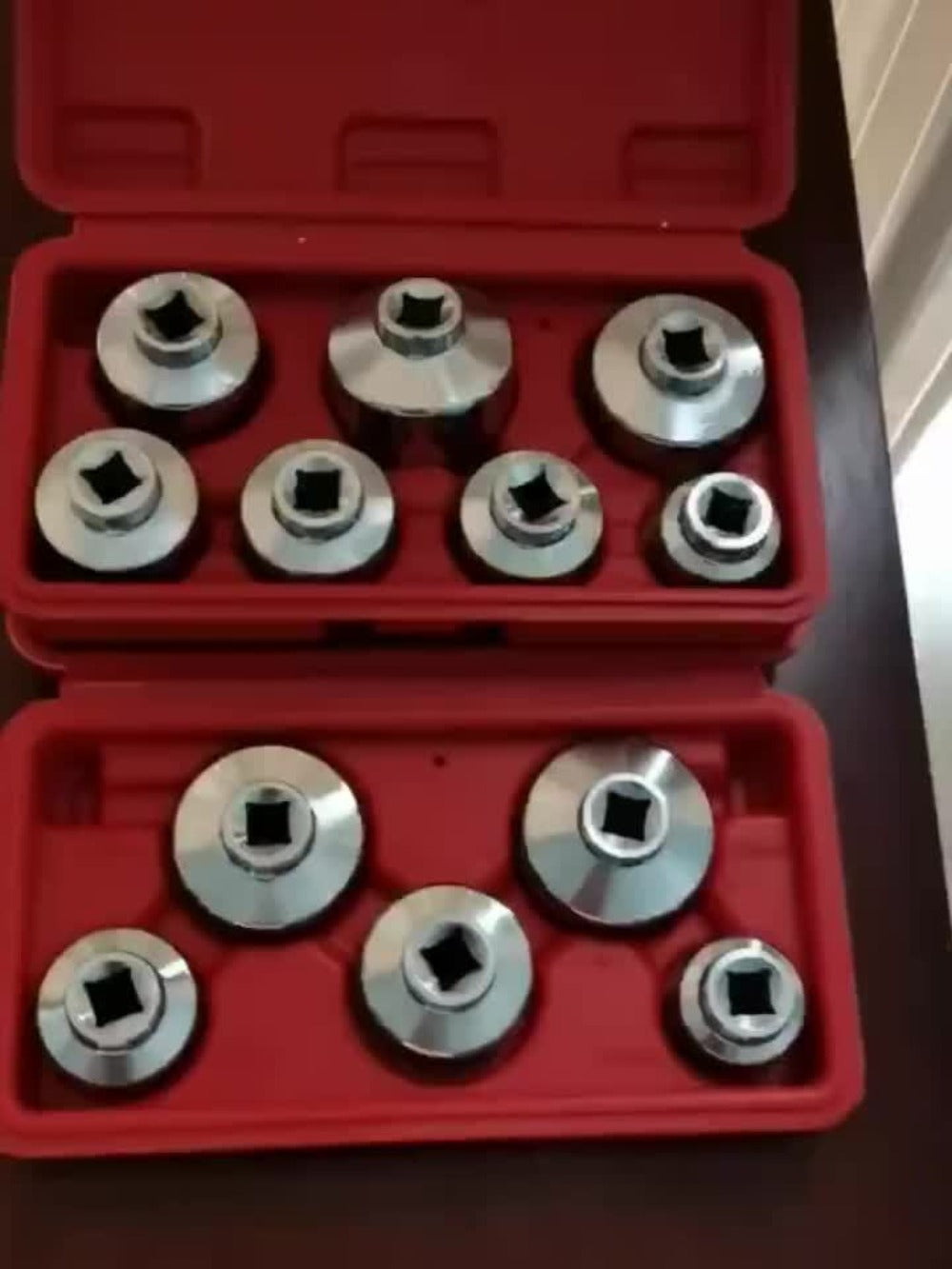7-Piece Oil Filter Wrench Socket Set – CR-V Steel Hexagonal Cap Wrenches 24mm to 38mm, 3/8-Inch Drive, Universal Fit for Car Oil Filter Removal & Replacement