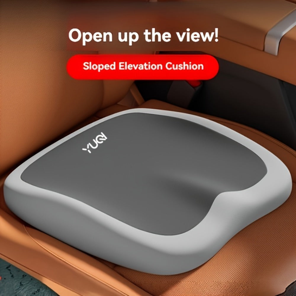 Memory Foam Seat Cushion with Adjustable Hip & Lumbar Support, Ergonomic Car Seat Pad for Long-Distance Driving, Office Chair & Home Use, Portable Polyester Knit Cover, Random Color