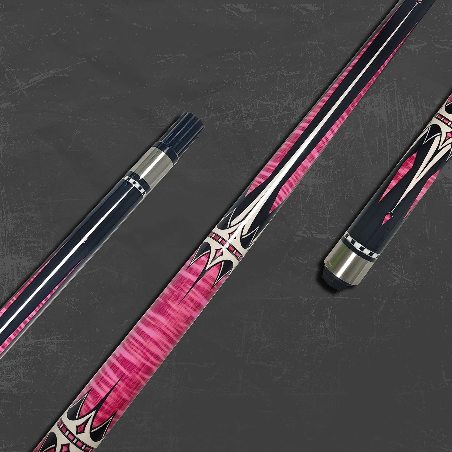 2-Piece Carbon Fiber Billiard Cue – Unisex Pool & Snooker Cue Stick, Low Deflection, Pink or Blue – Perfect Gift for Dad, Husband & Snooker Enthusiasts, Christmas & Holiday Gift