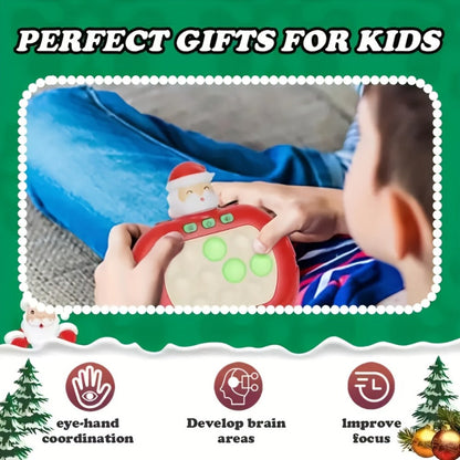 Santa Claus Pop Up Brain Game Toy for Kids – Interactive Click Music Memory Training Toy to Boost Focus Logic Animal Shaped Christmas Gift for Boys Girls