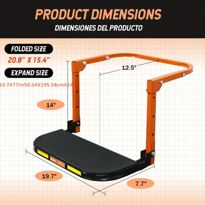 Thickened Anti-slip Foldable Tire Steps - Essential Parts For Truck, SUV And Trailer Maintenance - Adjustable Height With A Load Capacity Of 350 Pounds[Fits Tires Up To 13.5in Wide] - Portable Foldable Design, Tire Accessories
