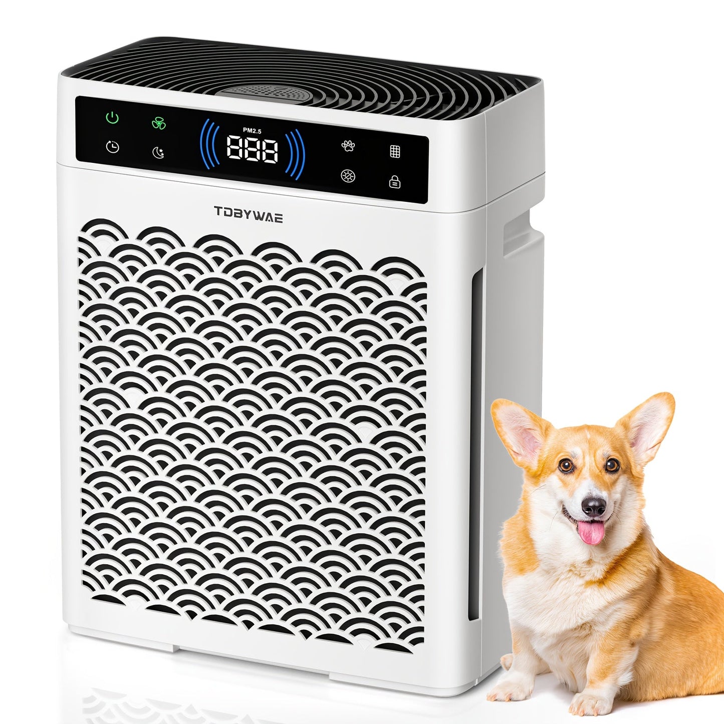 HEPA Air Purifier for Large Rooms Up to 3000 Sq Ft – True HEPA Filter, Activated Carbon, Double-Sided Intake, Removes Dust, Pet Dander, Smoke & Odors, Sleep Mode 22dB, Aromatherapy, 19Hr Timer
