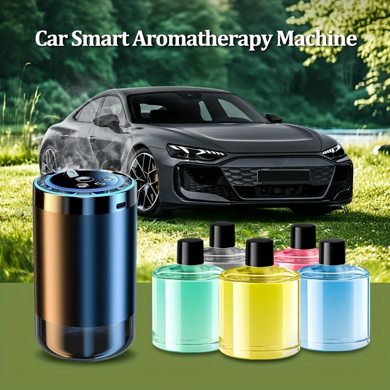 Smart Car Air Freshener with Aromatherapy Features, Featuring a Dynamic Light Display And a Starry Sky Mode, Portable Car Air Humidifier, USB Charging, Suitable for Any Car Model, Ideal Car Gift And Holiday Gift, Car Additions