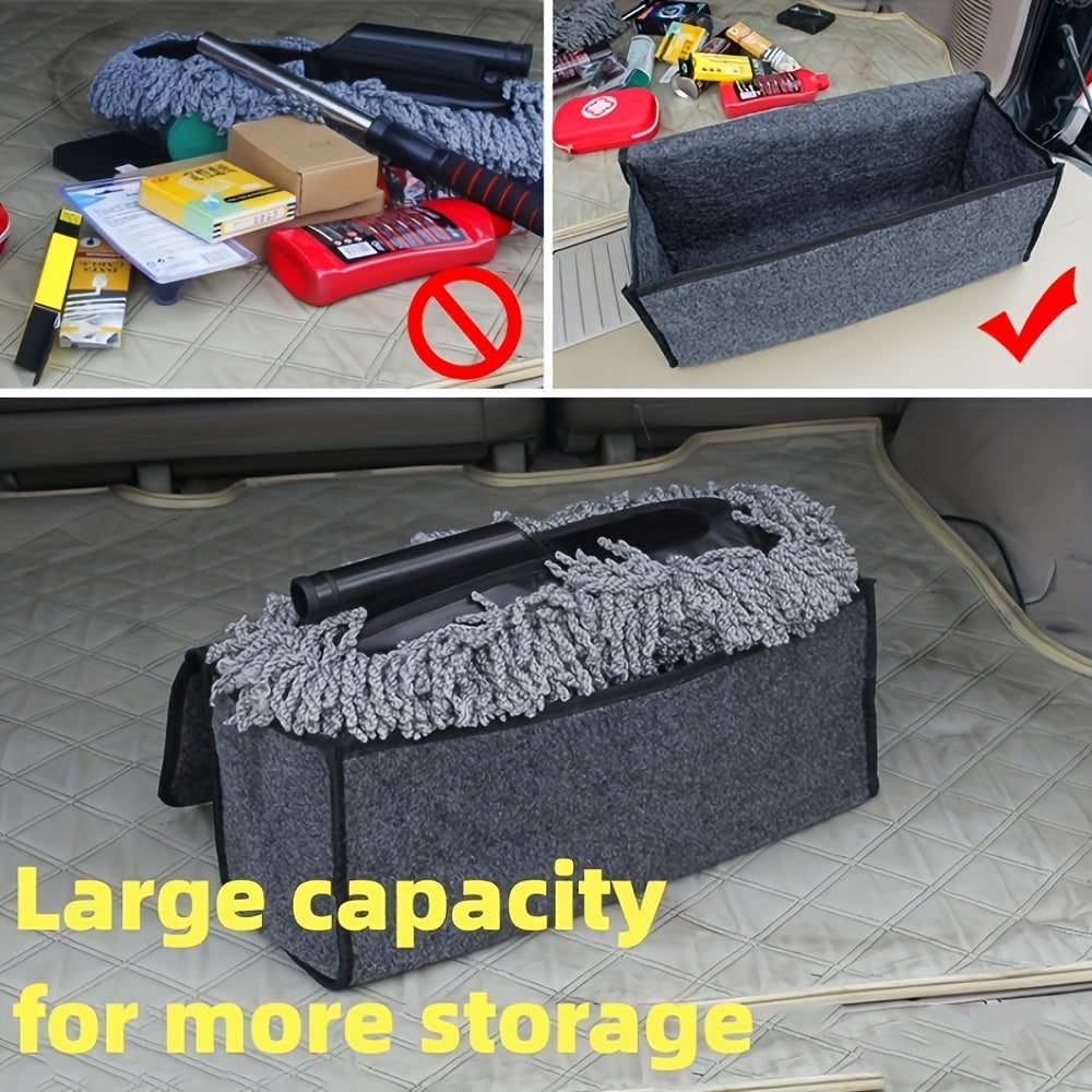1pc Foldable Storage Box, Dual-Use Soft Storage Container for Car and Home, Lightweight Trunk Organizer