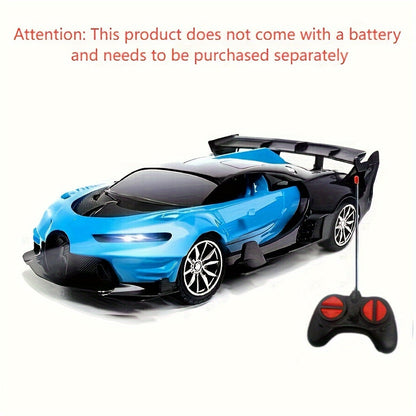 High-Speed Drift RC Car 1:24 Scale with LED Lights 4-Channel Simulation Model Remote Control Car for Kids Boys Girls – Green Blue Black Red Black, Birthday Christmas Halloween Gift Ages 6+