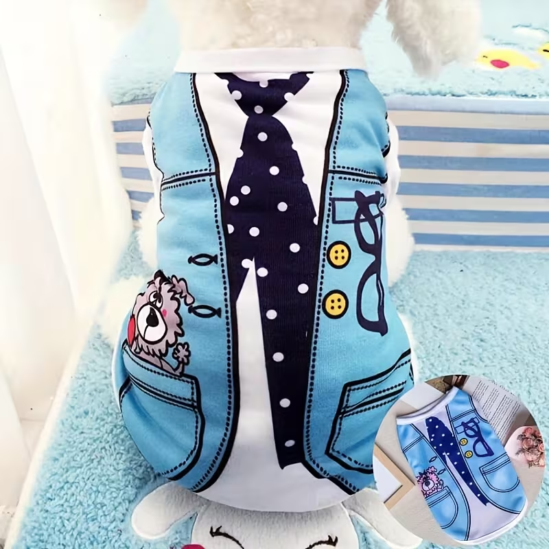 Dog Vest Lightweight Windproof Thermal Shirt for Small Dogs – Fashion Pet Costume for Teddy Bichon Pomeranian, Spring Summer Fall Dog Clothes, 2-Pack & 6-Pack Holiday Gift Set