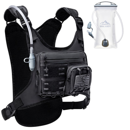 Running Hydration Vest with 2L Water Bladder – Lightweight Reflective Chest Pack for Men Women Marathon Trail Running