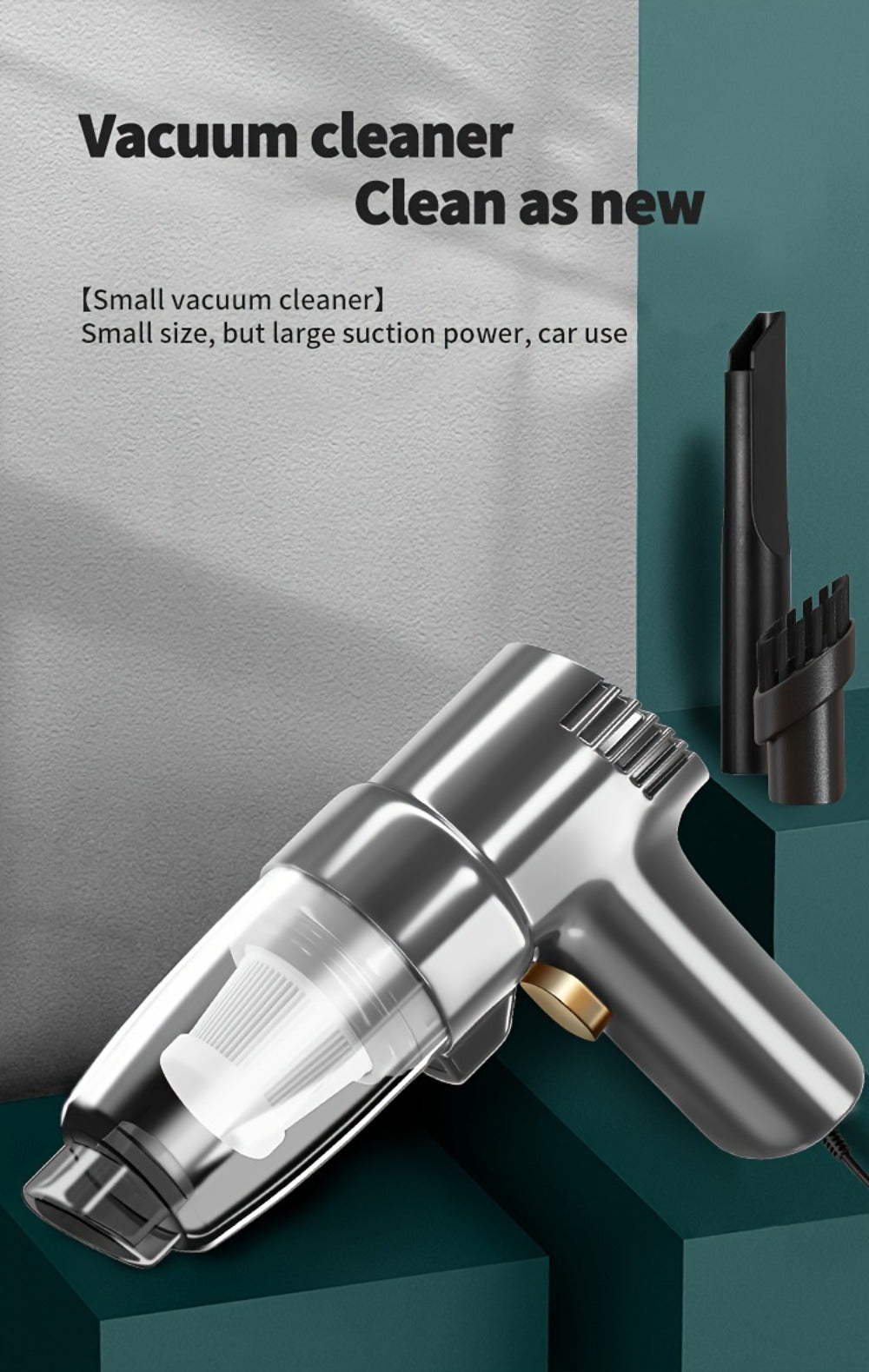 Handheld Car Vacuum Cleaner Corded - 3KPA Powerful Suction, 3M Power Cord, Lightweight Portable Auto Vacuum for Cars Trucks & Home, Single-Point Exhaust, No Battery Needed, 5 Colors