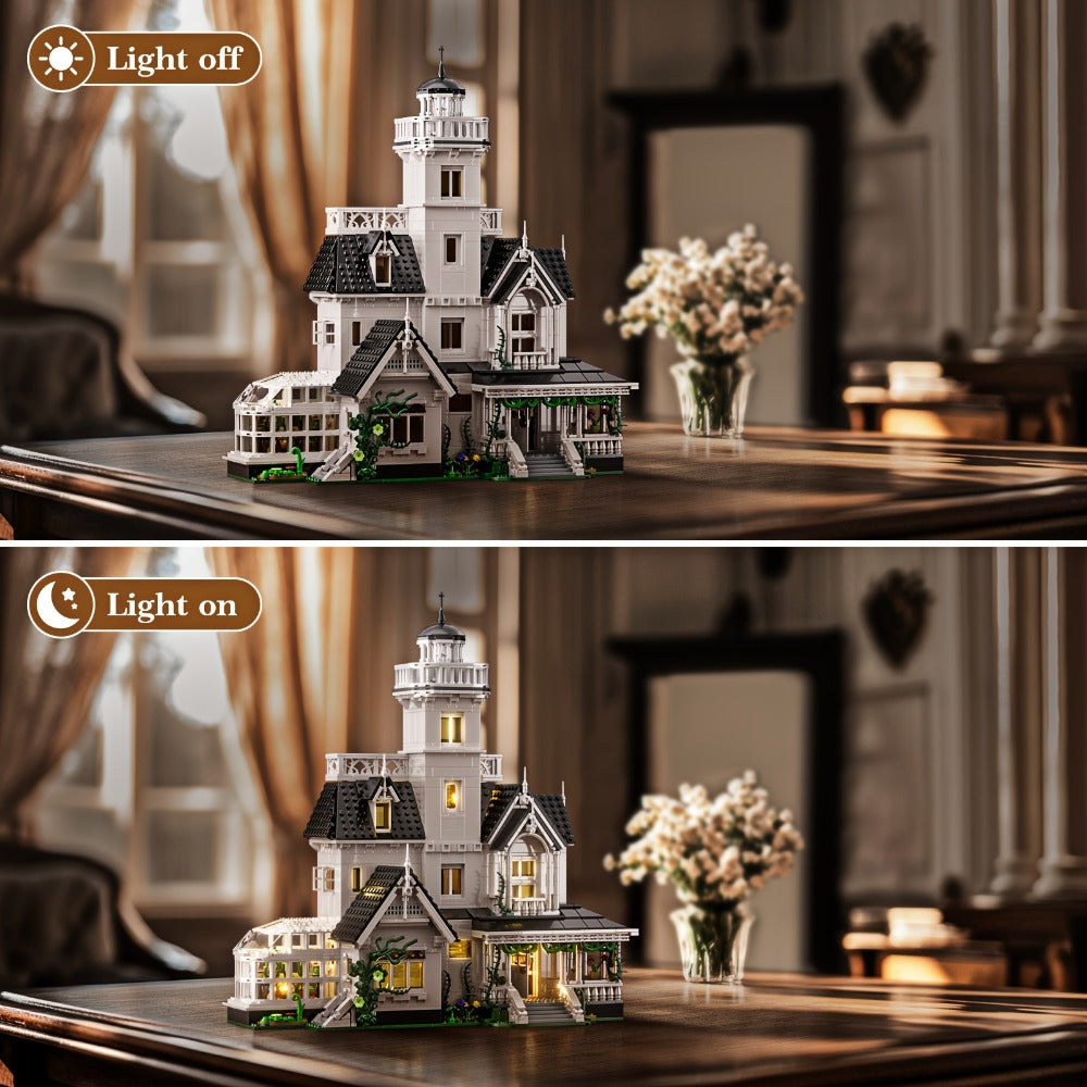Owen's House Building Block Set 1877pcs – Victorian Architecture Movie-Inspired Collectible Brick Kit with Interior Details, 3 Floors & Observation Deck, Adult Teen Gift Birthday Christmas Halloween