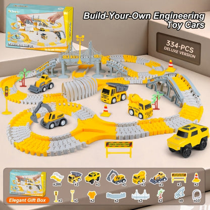Roller Coaster Track Set 467pcs for Kids Ages 3 4 5 6 7 8 – Electric Race Car DIY Assembly Obstacle Challenge Track Toy STEM Engineering Gift Boys Girls Birthday Christmas