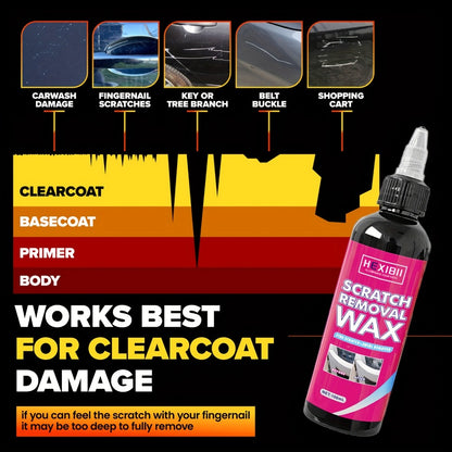 Car Scratch Remover Wax 2-Pack - Liquid Formula for Fine Surface Scratch Repair on Cars, RV, Trucks & Motorcycles