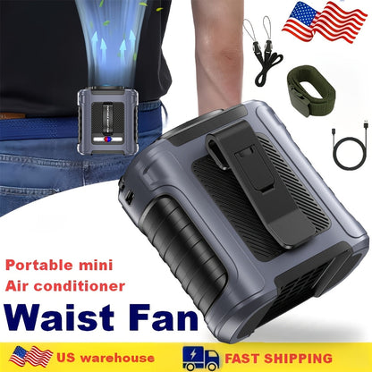 Wearable Neck Fan Rechargeable 10000mAh, 5-in-1 Portable USB Fan 22000RPM Brushless Motor, 5 Wind Speeds, LED Power Indicator, Built-in Flashlight, Hands-Free for Camping Hiking Fishing Outdoor Indoor