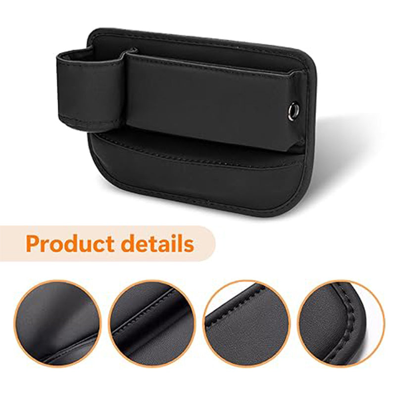 1 Set Universal Car Seat Gap Organizer - Multifunctional Storage Box with Pocket, Wallet, Keys, Card, Cup, And Phone Holder for Auto Interior Additions