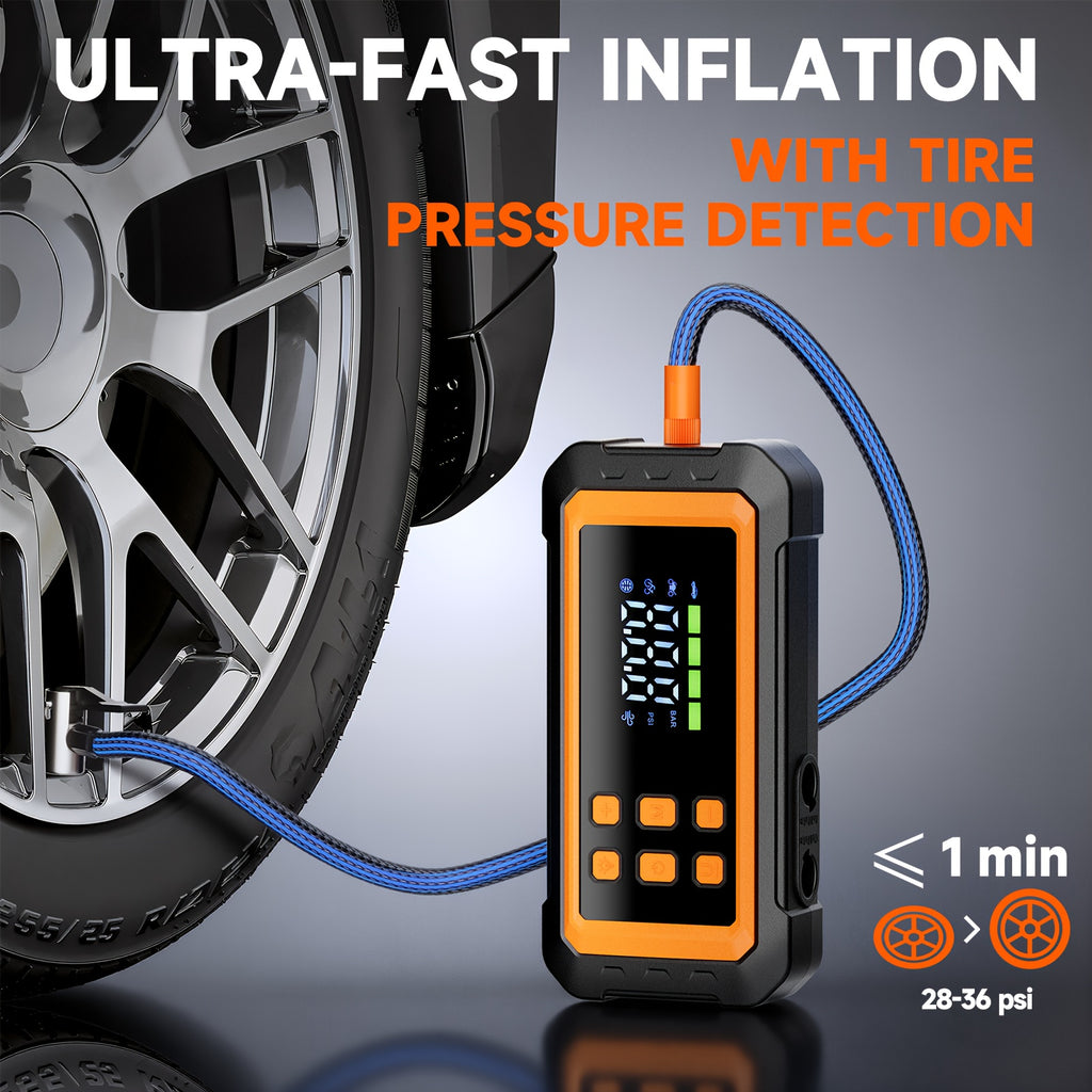 Outdoor Tent Inflator, Air Mattress Inflator, Inflatable Boat Inflator, Car Emergency Starting Power, Car Tire Inflator, Suitable for Inflatable Boats, Air Mattresses, Tents, Cars, Motorcycles, Bicycles, Balls, Outdoor Camping Rescue Equipment