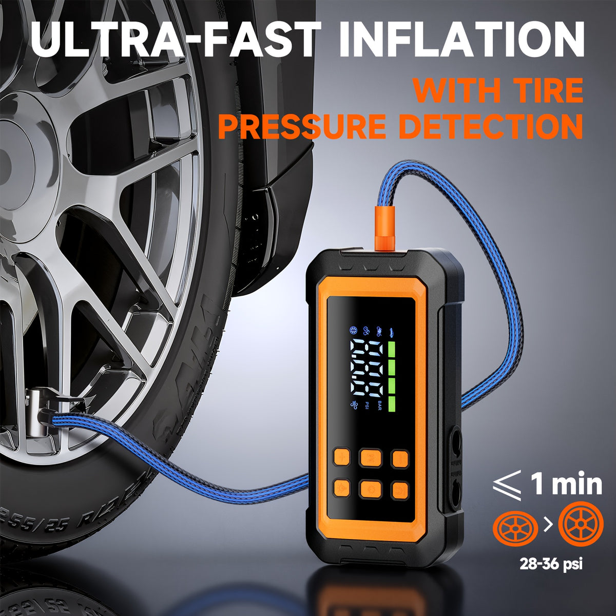 Outdoor Tent Inflator, Air Mattress Inflator, Inflatable Boat Inflator, Car Emergency Starting Power, Car Tire Inflator, Suitable for Inflatable Boats, Air Mattresses, Tents, Cars, Motorcycles, Bicycles, Balls, Outdoor Camping Rescue Equipment