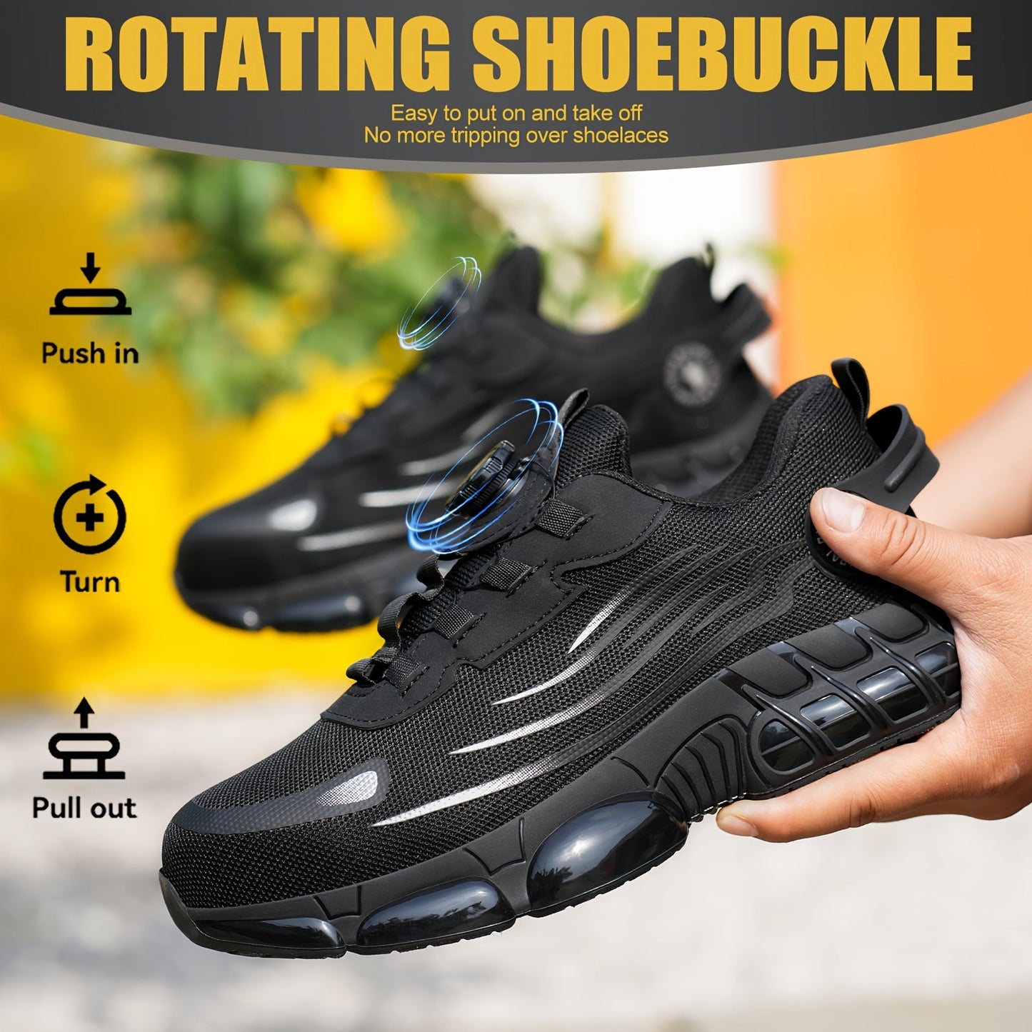 Men's Work & Safety Shoes - Puncture Resistant & Breathable Comfort 176485