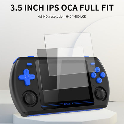 Retro Handheld Game Console Powkiddy RK2023 3.5 Inch IPS RK3566 Quad-Core 8-Hour Battery Dual TF Card HDMI Output Linux Emulator Portable Gaming Device
