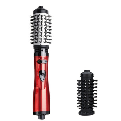 Rotating Hot Air Brush 2-in-1 Auto Curl & Straighten Styling Comb — One-Step Salon Blowout Results at Home, Works on All Hair Types, Available in Red & Purple