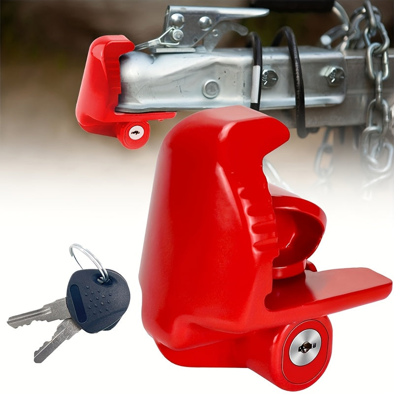 Tow Hitch Lock, 1pc/2pcs Heavy-duty Trailer Lock, Universal Size, Compatible with 1/8-inch, 2-5/16-inch, And 2-ball Hitch Locks, Adjustable Design, Made Of High-quality Aluminum Alloy, Rust- And Corrosion-resistant, Tamper-proof And Cut-resistant