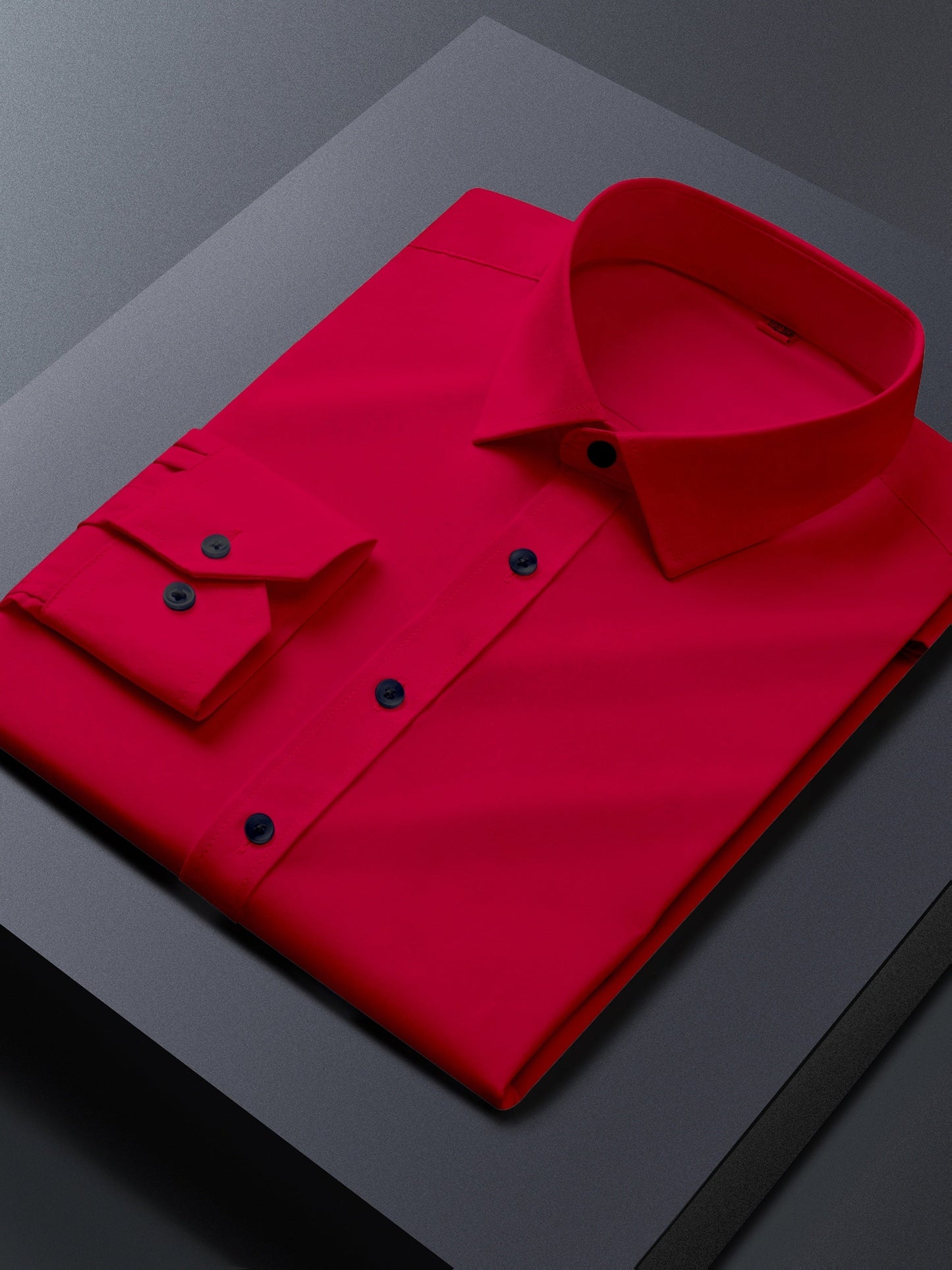 Men's Solid Long Sleeve Dress Shirt - Stretch 2