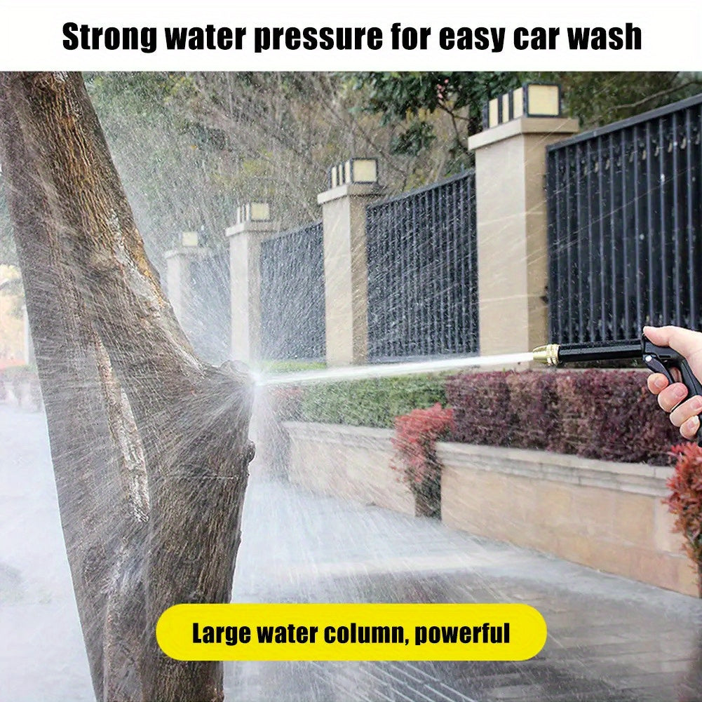 High-Pressure Adjustable Garden Hose Nozzle - Portable, Durable Plastic, Ideal for Car Wash & Pet Cleaning, Garden Watering, and Outdoor Use, Garden Watering Nozzle|Adjustable Spray Pattern|Durable Plastic Nozzle, Garden Hose Nozzle