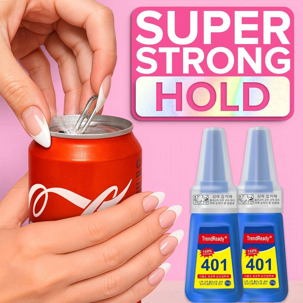 Professional Nail Glue 25g Extra Strong 30+ Days Hold for Press On Nails Acrylic Tips Fake Nail Extensions - Quick Dry Waterproof Smudge Proof Salon Quality Bond Multi-Pack Women DIY Manicure Kit