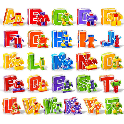 Alphabet Robot Toys for Kids Alphabots ABC Learning Letter Transform Robots – STEM Educational Toy for Boys & Girls Ages 3-8, Classroom Prizes, Treasure Box Rewards, Christmas & Birthday Gifts
