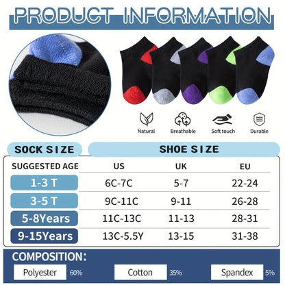 Kids' Athletic Ankle Socks - 20-Pair Pack