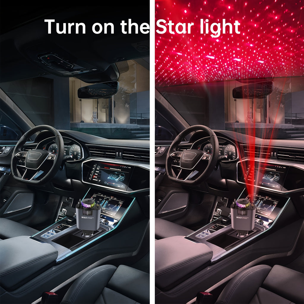 New AromaRelax Car Charger,Perfume(1pc/3pcs Sold),3-in-1 Retractable Car Charger with Starlight Projector, Fast Charging Car Phone Charger with 2.6ft Retractable Cable and USB-C Port, Car Charger Adapter, Compatible with Phone Etc.