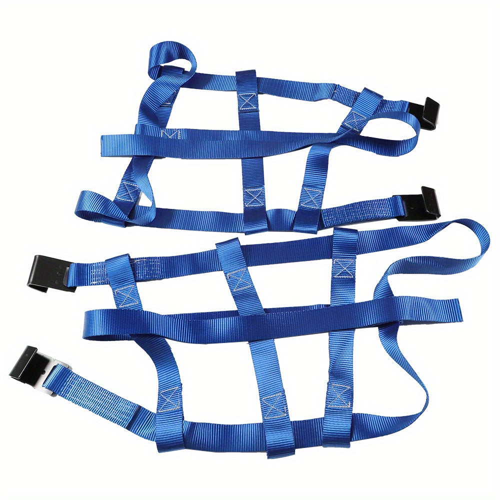 2pcs Blue Tire Strap 14 to 17 Inch Strap And 1 Handbag Replacement for SUV Light Truck 10, 000 Lbs Break Strength