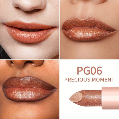 Metallic Lipstick Set 3 Pcs 24-Hour Smudge-Proof Transfer-Resistant Glossy Finish Full Coverage Long Lasting Lip Color Makeup Gift Set for Women 12.9G Each