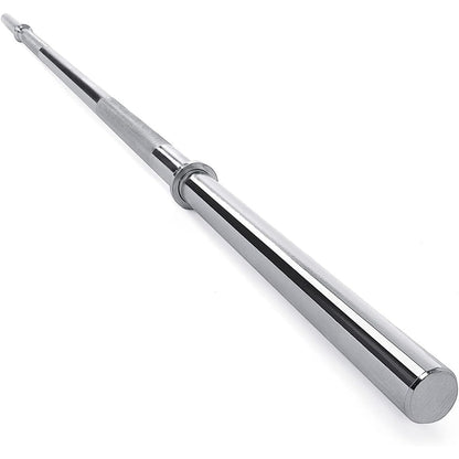 Standard Barbell 5FT – Solid Steel 1-Inch Bar, 300 LB Capacity, Chrome & Black Finish, Multi-Grip Knurling for Home Gym Strength Training